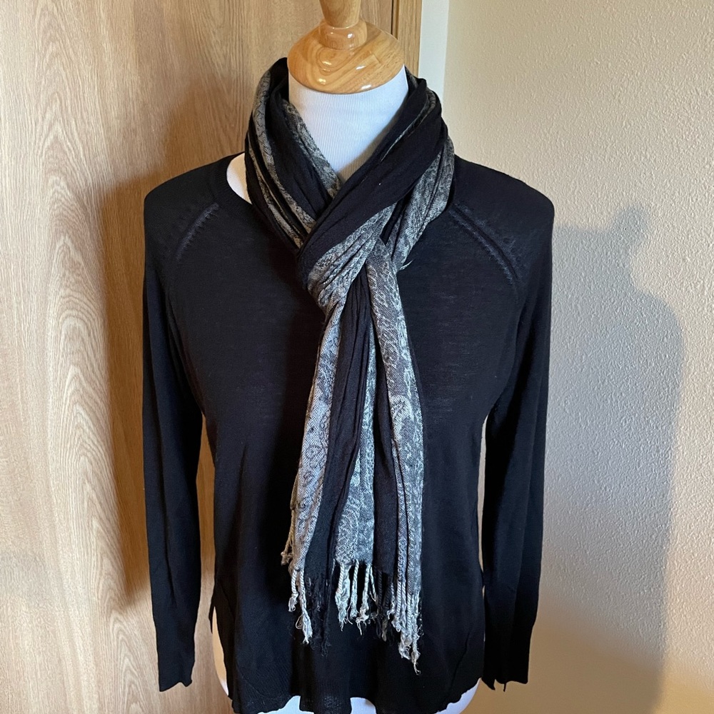 Gray & Black Scarf